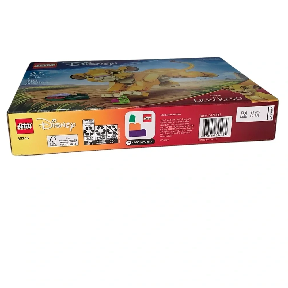 LEGO Disney Simba The Lion King Cub Building Set 43243 (222 Pieces) Age 6+ New - Picture 6 of 8